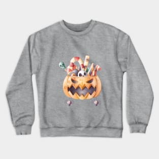 Creepy Pumpkin, Halloween Crewneck Sweatshirt